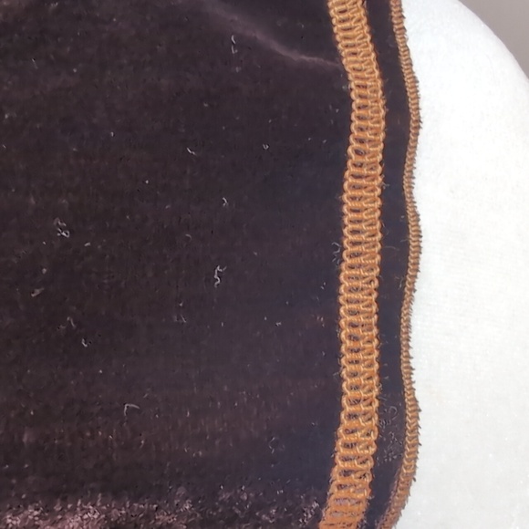 J. Jill Brown Velvet Floral Embroidered Top - Johnny Was Style - Picture 7 of 8